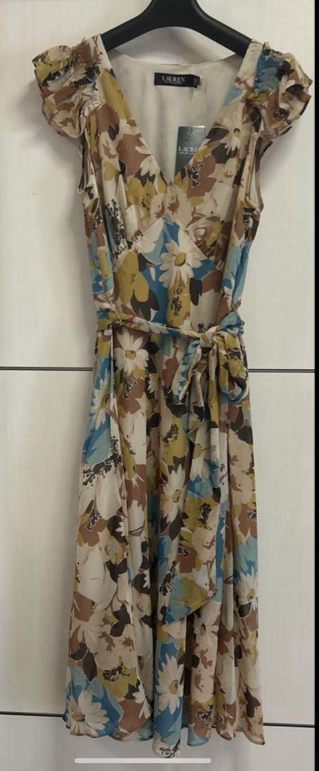 【新品】LAUREN RALPH LAUREN ジョーゼットドレス　0