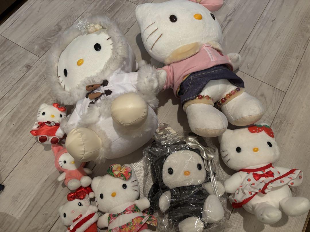平成　レトロ　ハローキティ　ぬいぐるみ　マスコット　キーホルダー