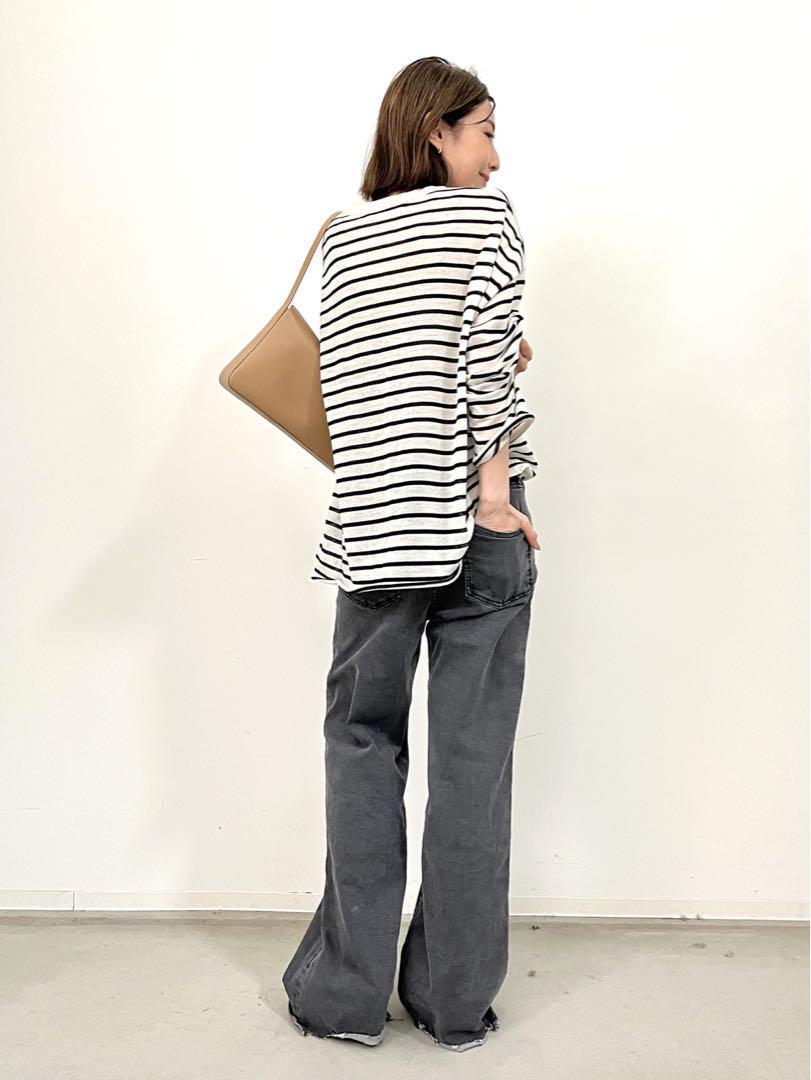 品良く着こなすため Tシャツ シアー ボーダー アパルトモン ◇美品 Border 白 Sheer トップス