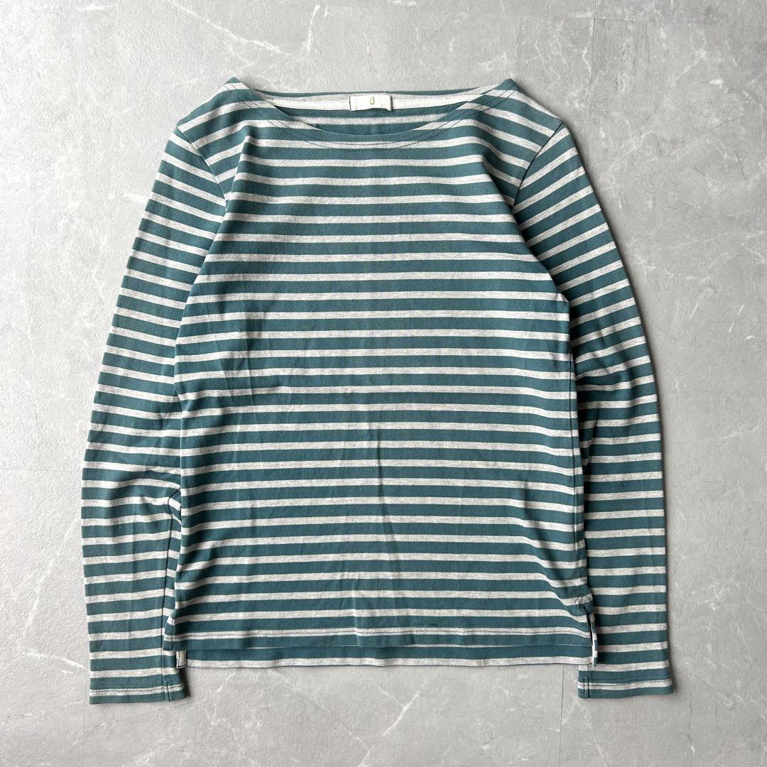 00s unknown ボーダー ロンt cityboy y2k 古着 グリーントップス