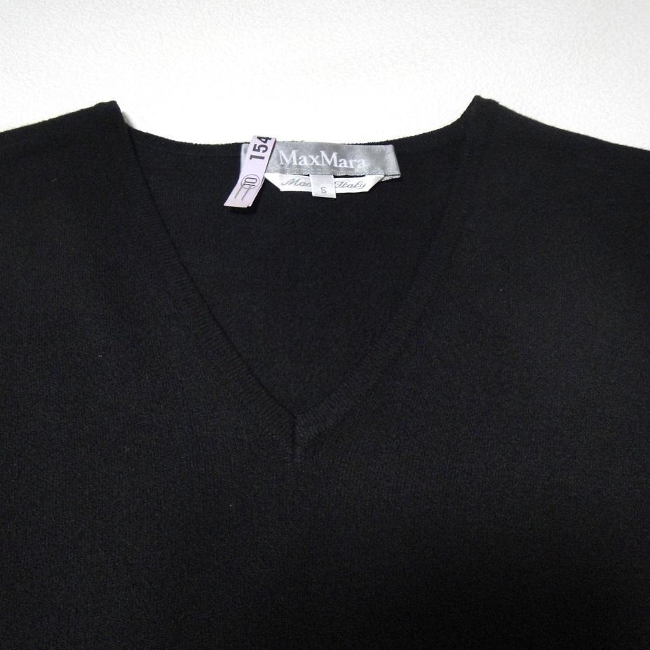 【楽天カード分割】 送料込】◇Max Mara◇ブラック Vネック ノースリーブ ニット ニット+セーター