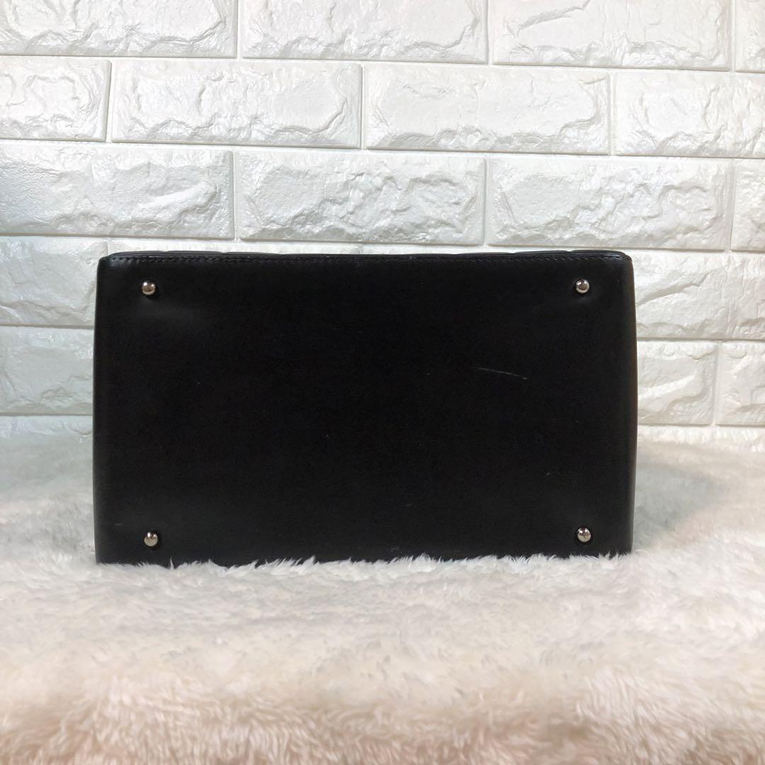 CHANEL ハンドバッグ パテントレザー ココマーク チョコバー ブラック