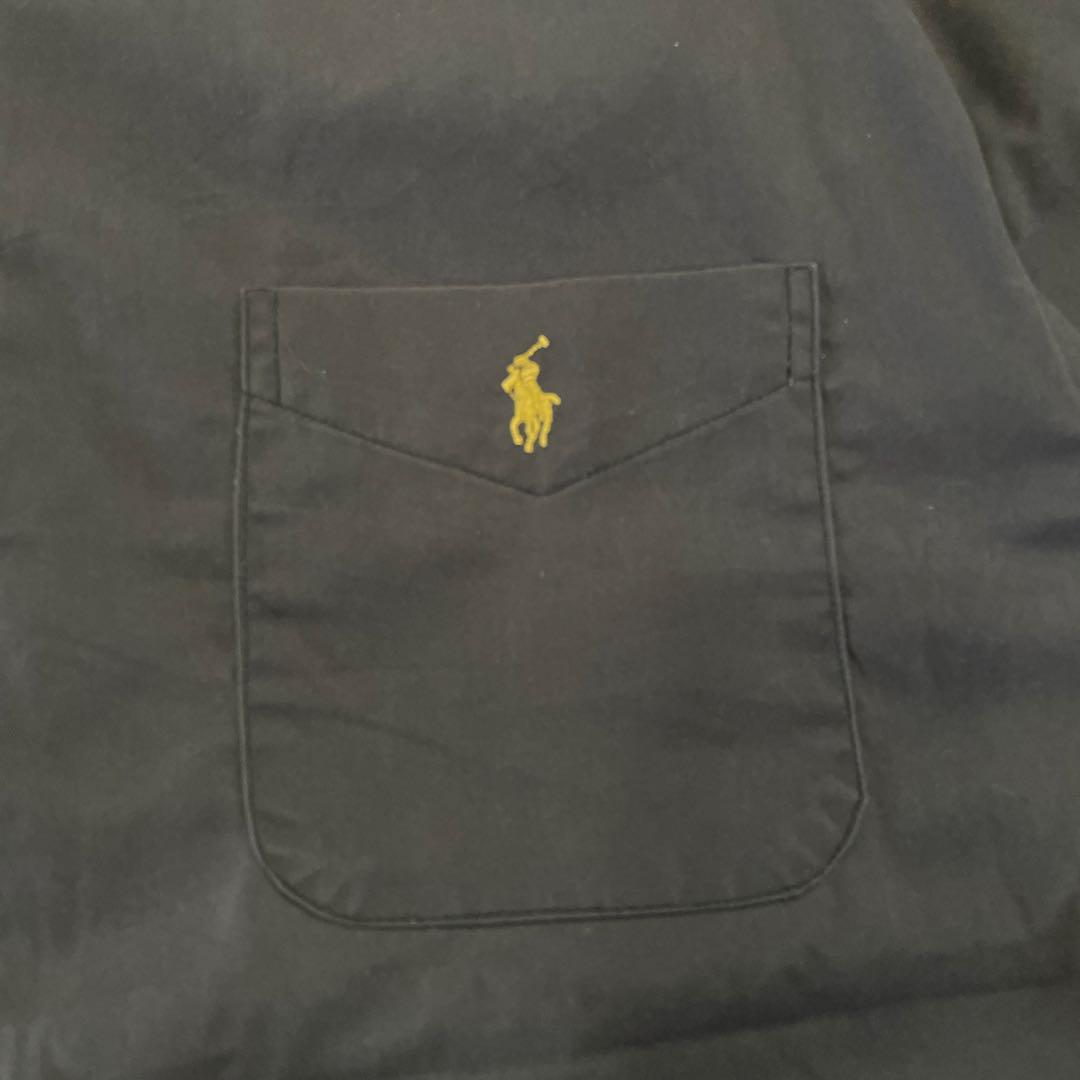 RALPH LAUREN 半袖シャツ 刺繍ロゴ 古着 黒 Lサイズ POLO RALPH LAUREN 半袖シャツ L 刺繍 | 古着屋OLDGREEN