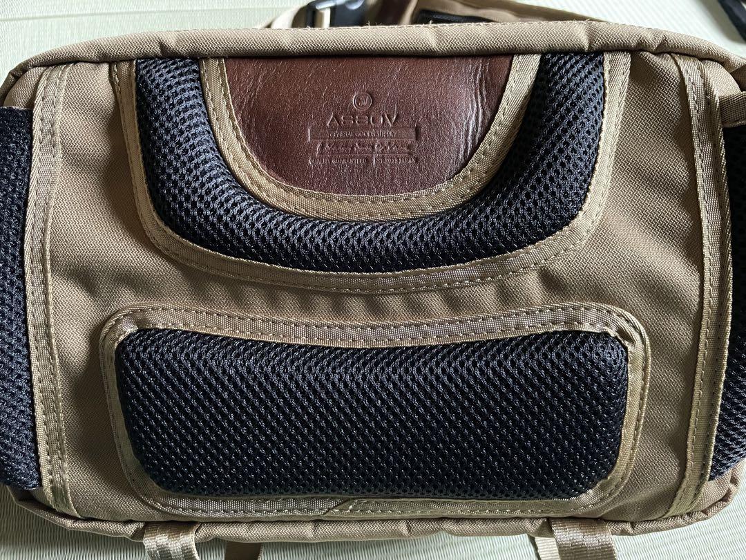 AS2OV アッソブ　CORDURA DOBBY WAISTBAG KHAKI