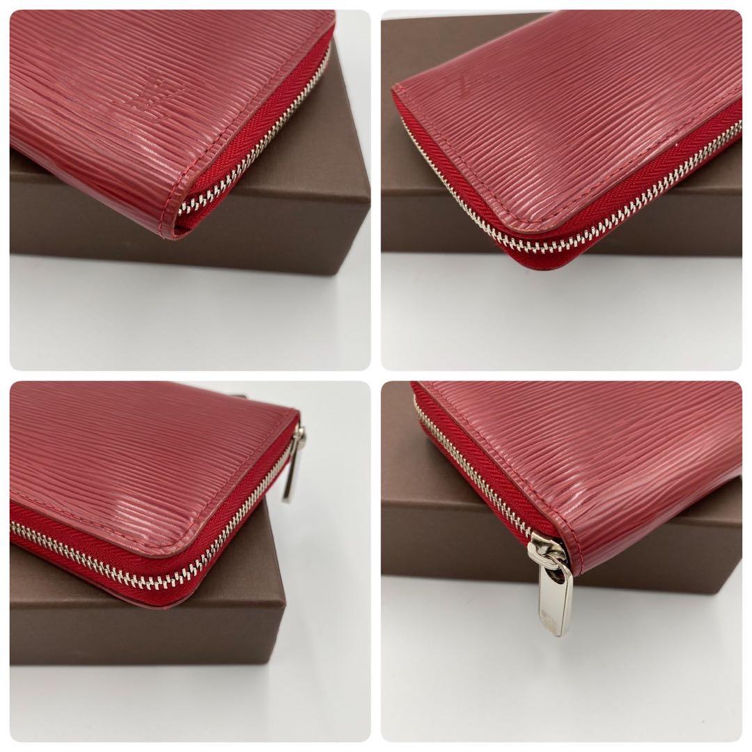 ！新品同然！　ルイヴィトン　ラウンドファスナー　レッド　エピ　10oo