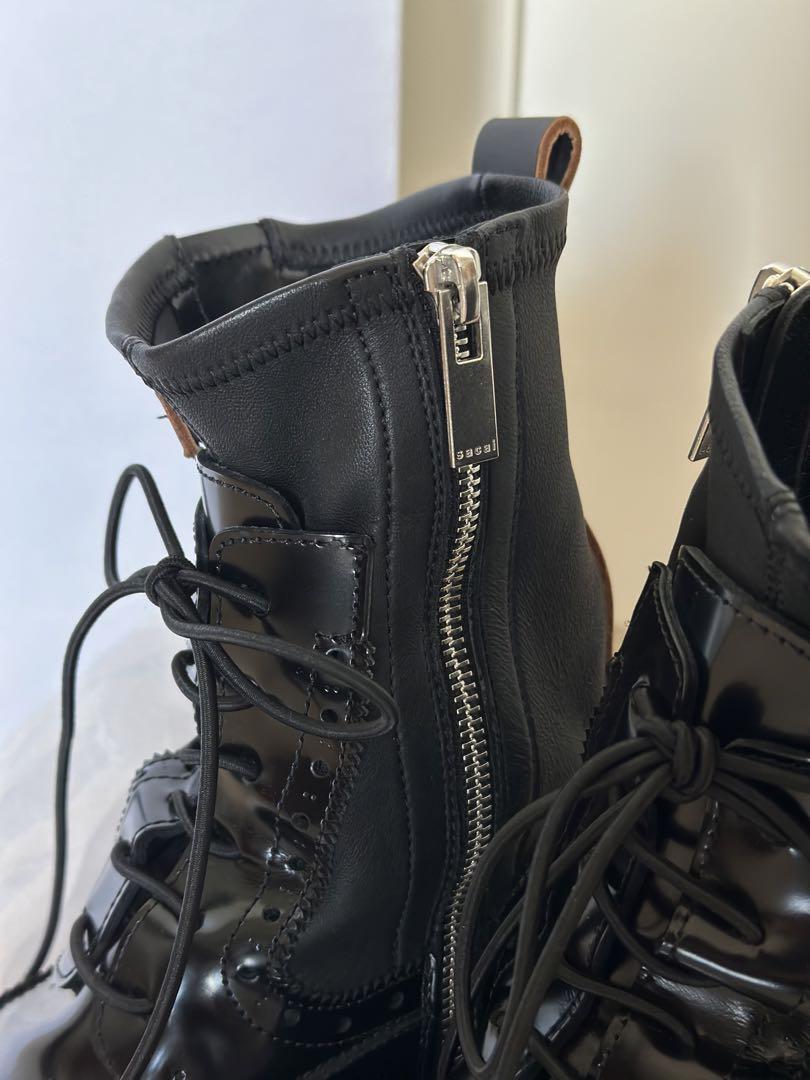 sacai Wingtip Engineer Sock Boots 36 厚底