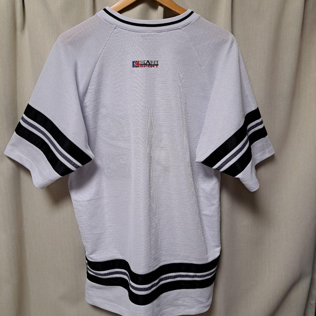Karl kani カールカナイvintage フットボールシャツ23 B系 VTG Karl Kani Football Jersey Adult XL Red Dark Blue Sewn