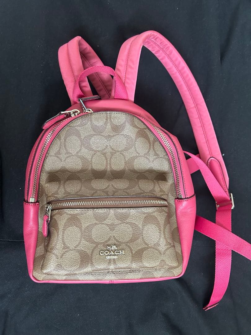 COACH コーチ リュック シグネチャー ピンク