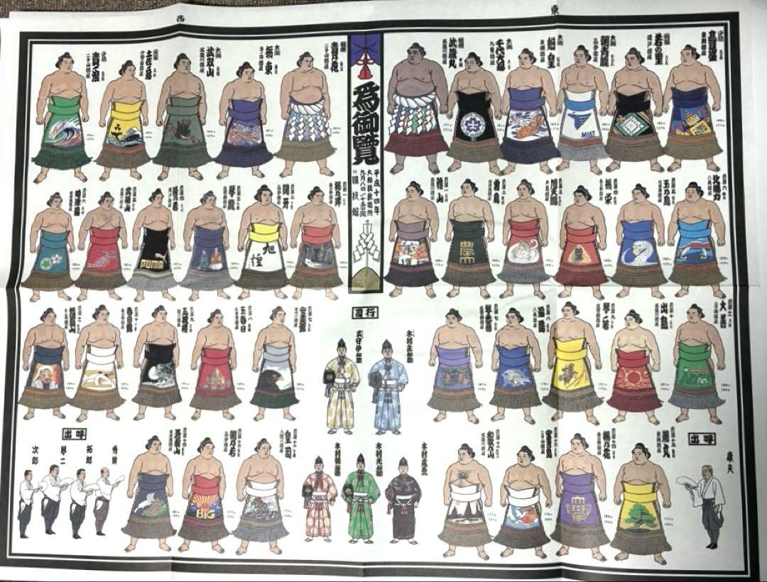 大相撲 絵番付 平成14年 名古屋場所 秋場所 九州場所