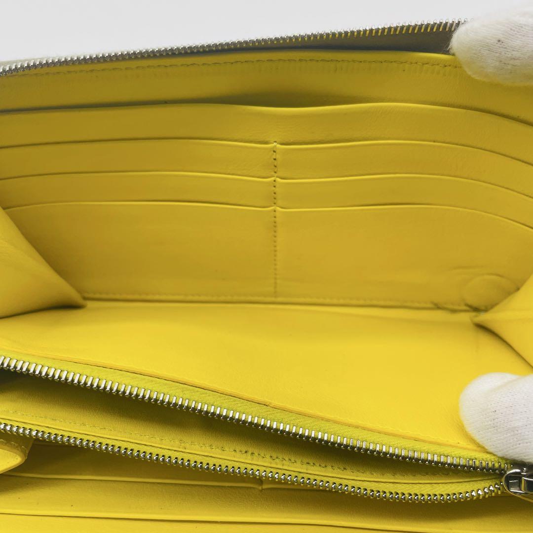 【良品】CELINE セリーヌ　長財布　ラウンドジップ　ベージュ　レザー　シボ革