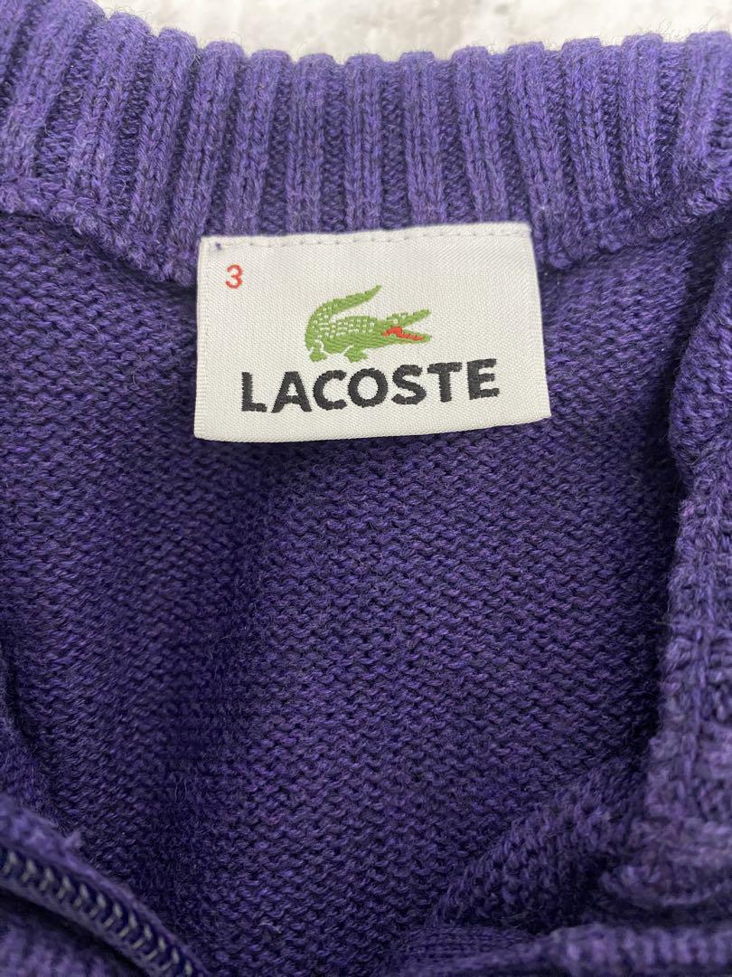 新 デザインファッション - LACOSTE 紫色 ハイネックセーター