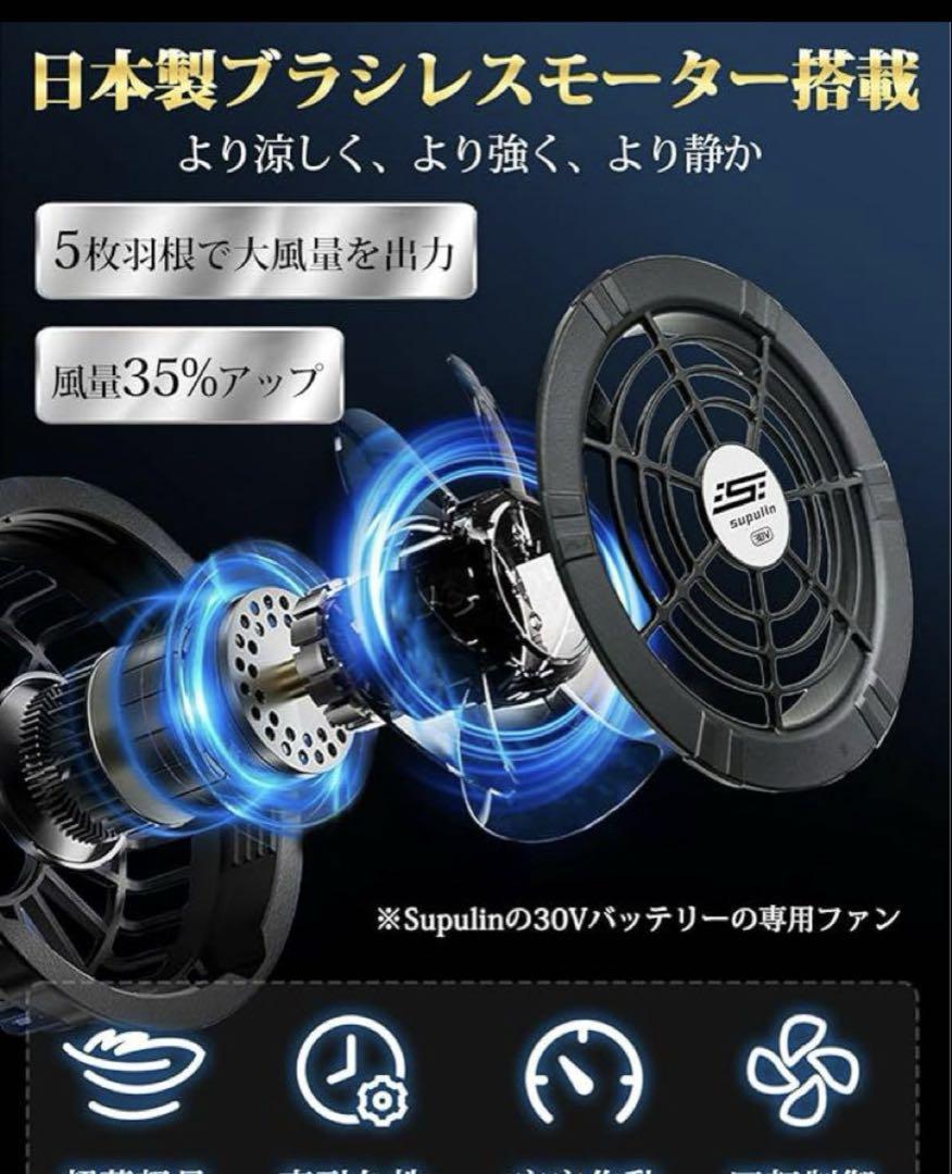 空調作業服用 ファンバッテリーセット【30V超高出力24000mAh大容量】