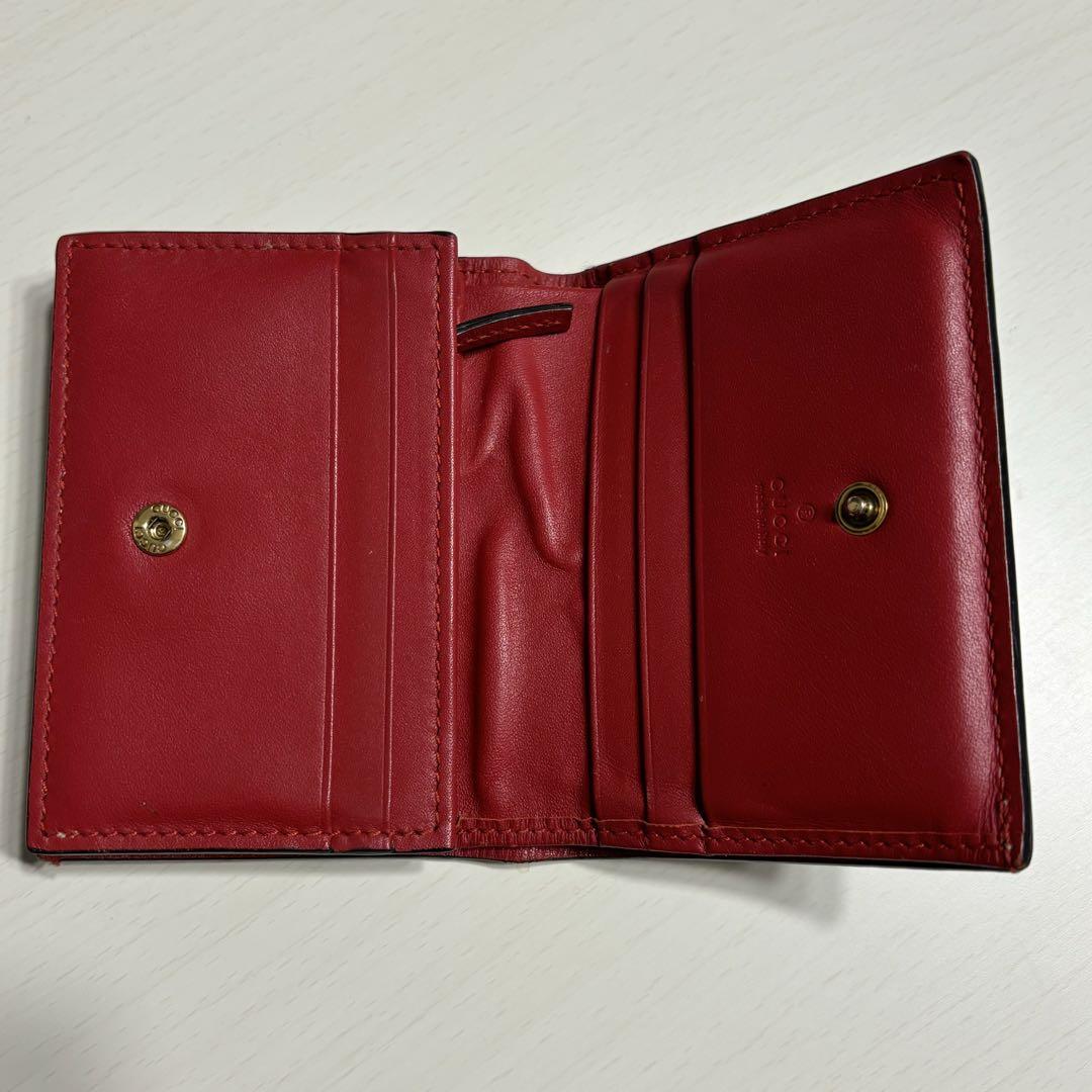 【かき様限定】GUCCI 二つ折り財布 さくらんぼモチーフ　箱付き