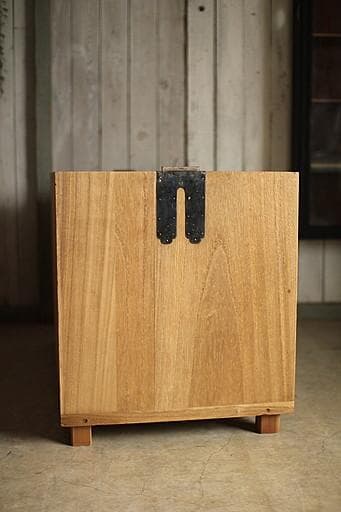 前面ガラスの木製引き出し2段 食器棚 シャツケース 収納棚 古家具