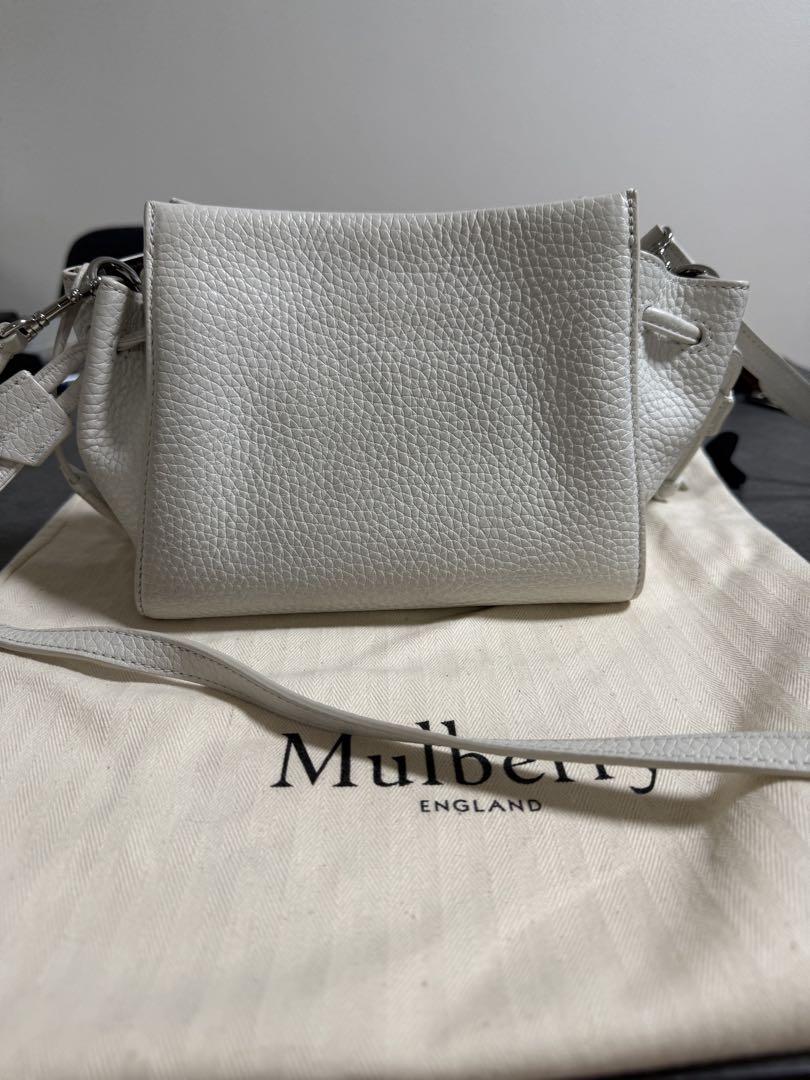マルベリー　ミニ　アイリス　2way ショルダーバッグ　保存袋付き　白　美品 マルベリー ミニ アイリス 2way ショルダーバッグ 保存袋付き 白