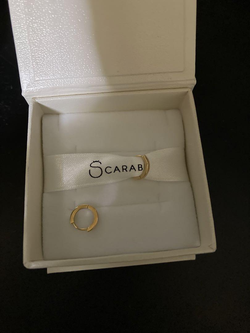 定番の中古商品 Scarabe フープピアス K18 アクセサリー