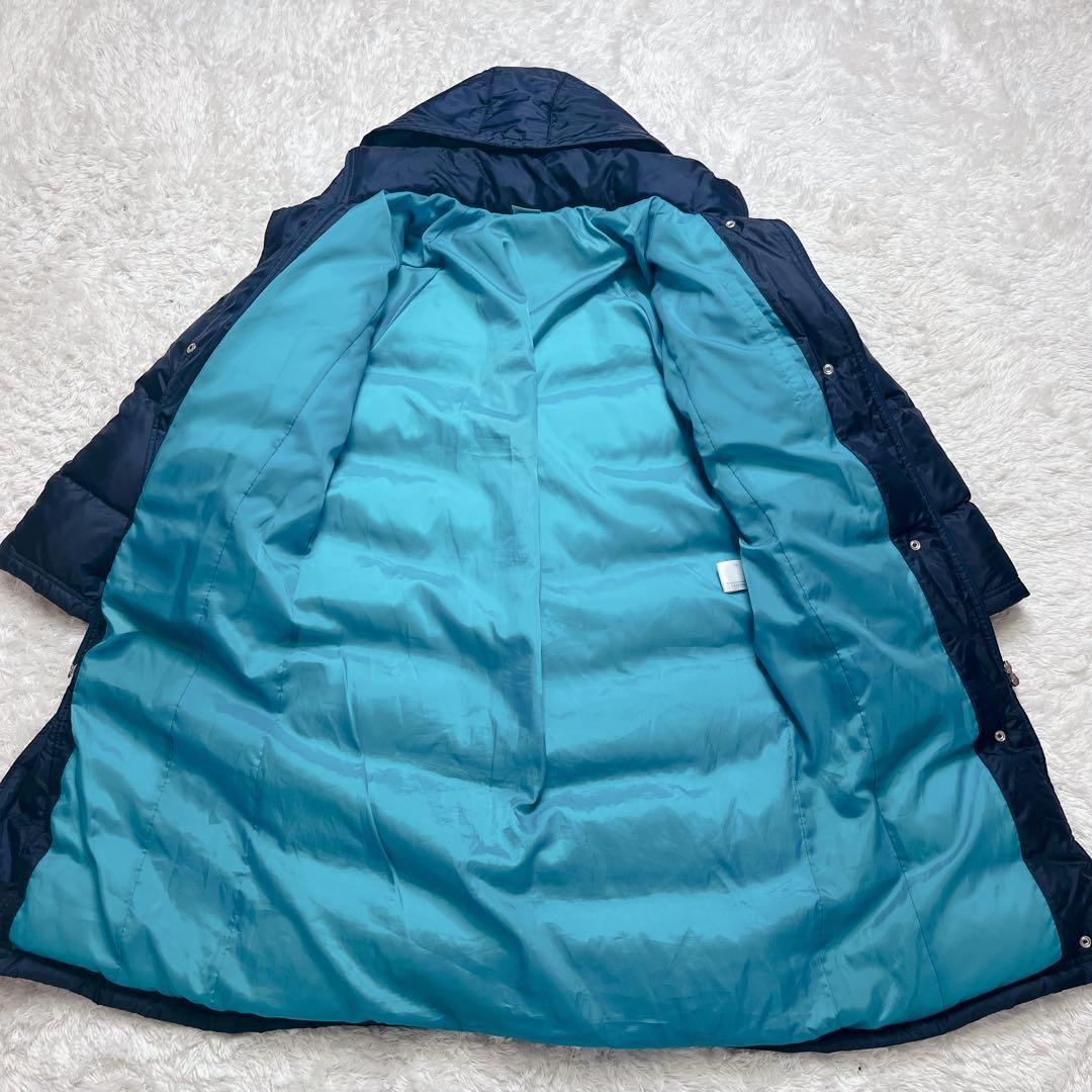 極美品 ミズノ ベンチコート ダウン ロング ネイビー 肉厚 レディース M 極美品 ミズノ ベンチコート ダウン ロング ネイビー 肉厚 レディース M