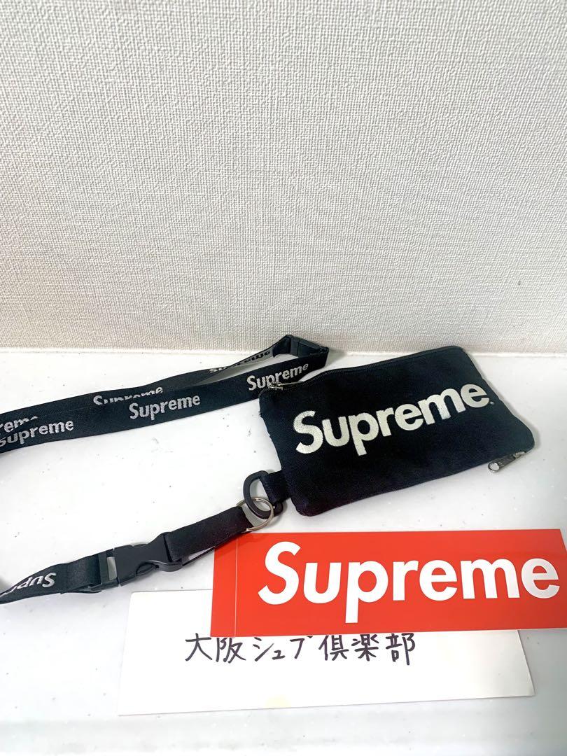 supreme ミニケース　ポーチ　コインケース　ストラップ付き