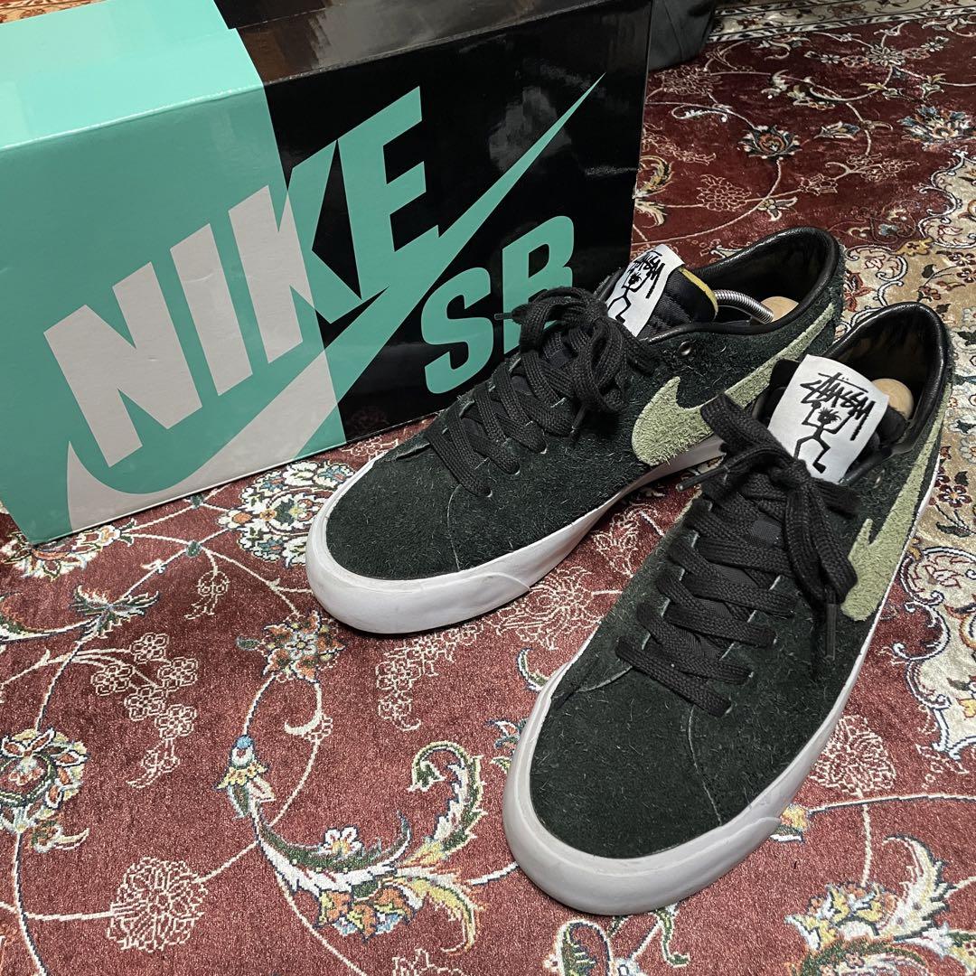 靴 28cm nike sb stussy blazer low