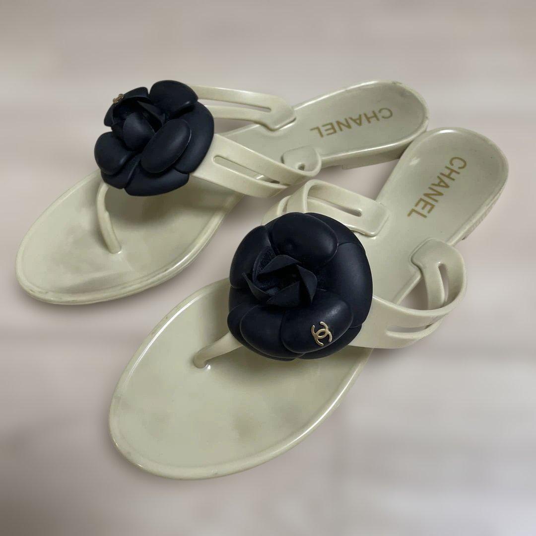 CHANEL シャネル　フラワー ビーチサンダル