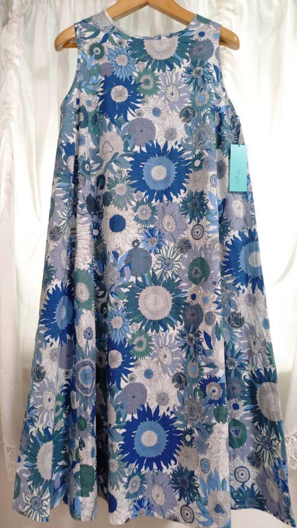 【匿名配送】新品 リバティ柄 ワンピース ひまわり LIBERTY柄 ロング 匿名配送】新品 リバティ柄 ワンピース ひまわり LIBERTY柄