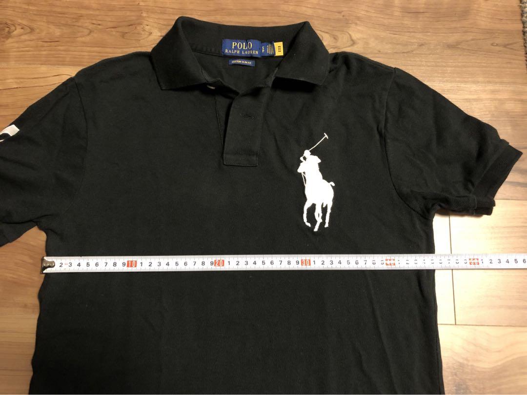 POLO RALPH LAUREN黒ポロシャツ 3の刺繍付き Sサイズ美品