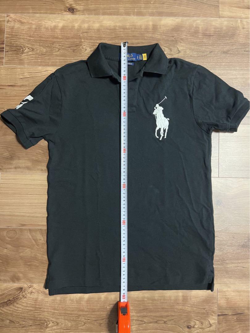 POLO RALPH LAUREN黒ポロシャツ 3の刺繍付き Sサイズ美品