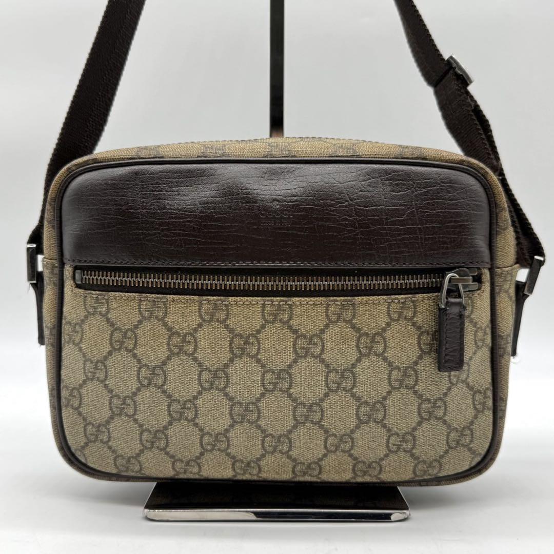 GUCCI グッチ ショルダーバッグ GGスプリーム ロゴ型押し PVC レザー
