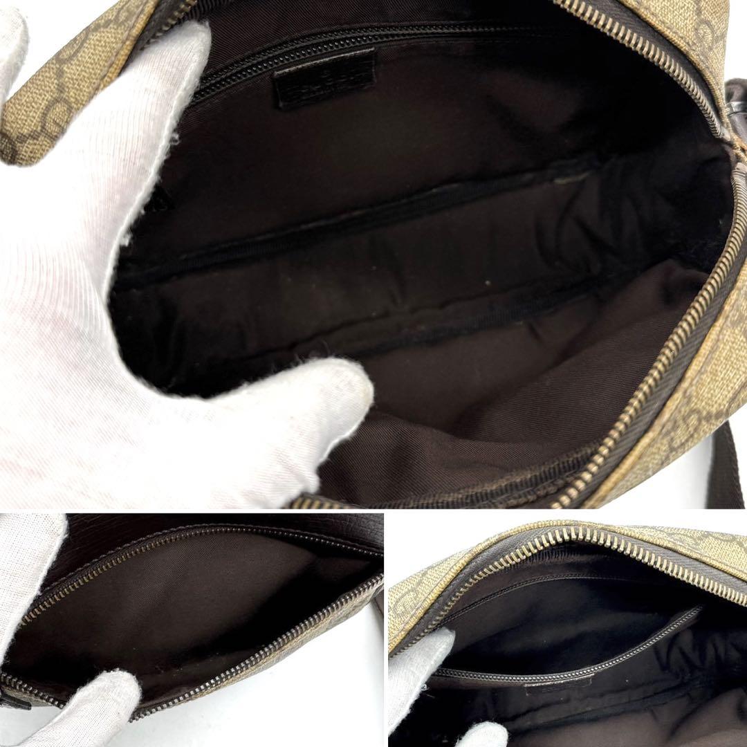 GUCCI グッチ ショルダーバッグ GGスプリーム ロゴ型押し PVC レザー