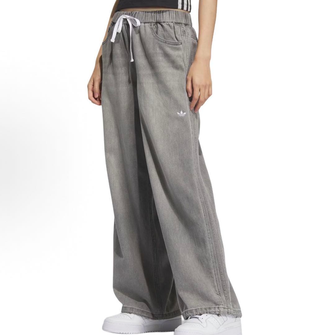 新品L adidasジョガーパンツ　グレー レディース　KC5839