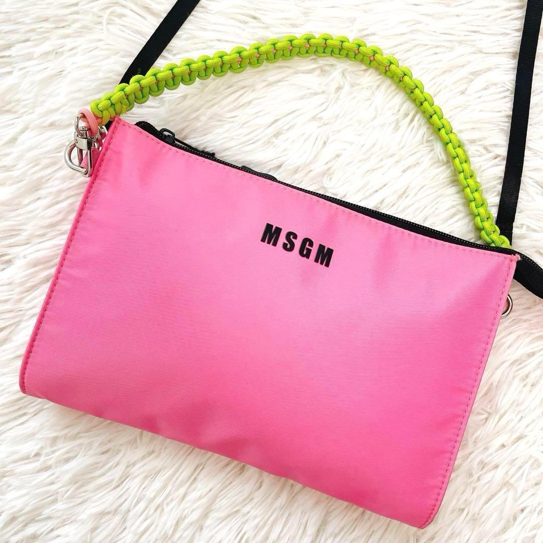 美品✨レア エムエスジーエム 2way ショルダーバッグ サコッシュ ナイロン