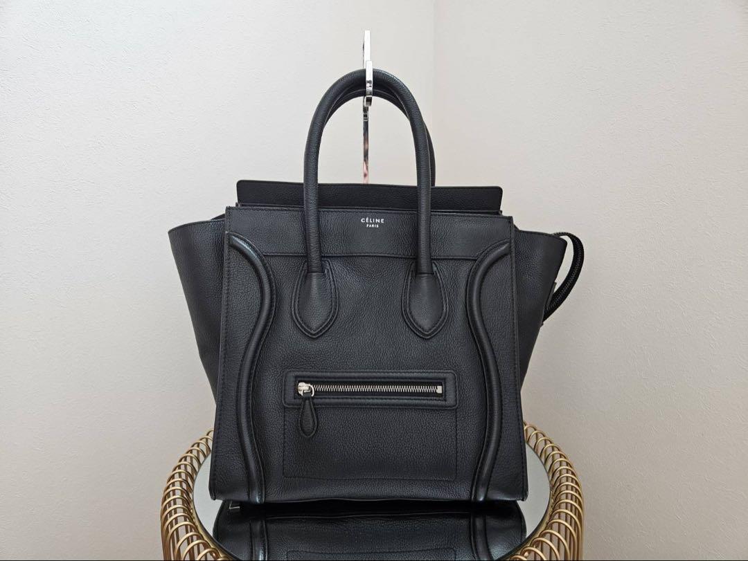 【美品】CELINE セリーヌ ラゲージ ミニショッパー トートバッグ ブラック