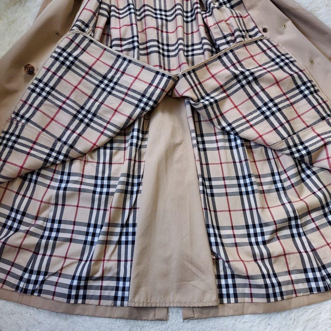 極美品 バーバリー マキシ丈 トレンチコート サイズM ハニーベージュ ライナー