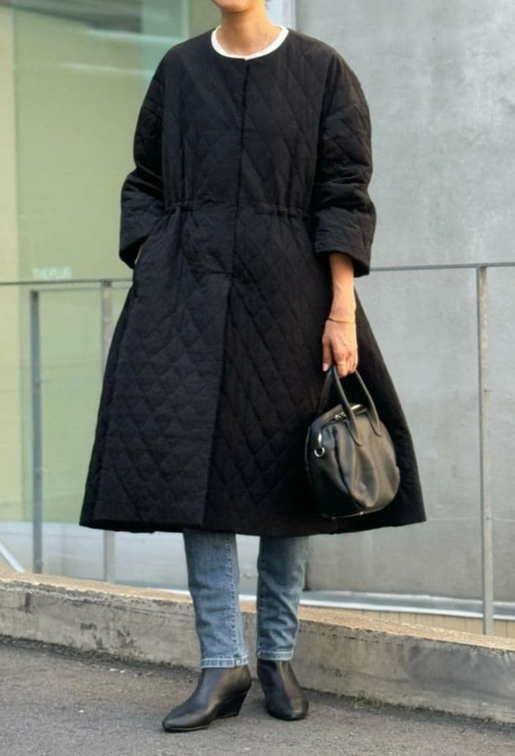 週末 ビアズリー 袖バルーンキルトコートFREE SIZE・BEARDSLEY