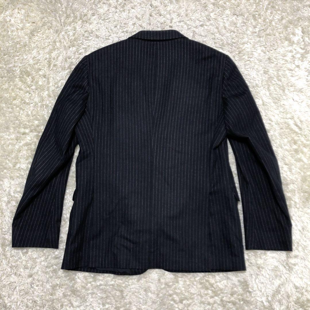 ARMANICOLLZIONI【美品】最高級ライン 黒 ストライプ セットアップ