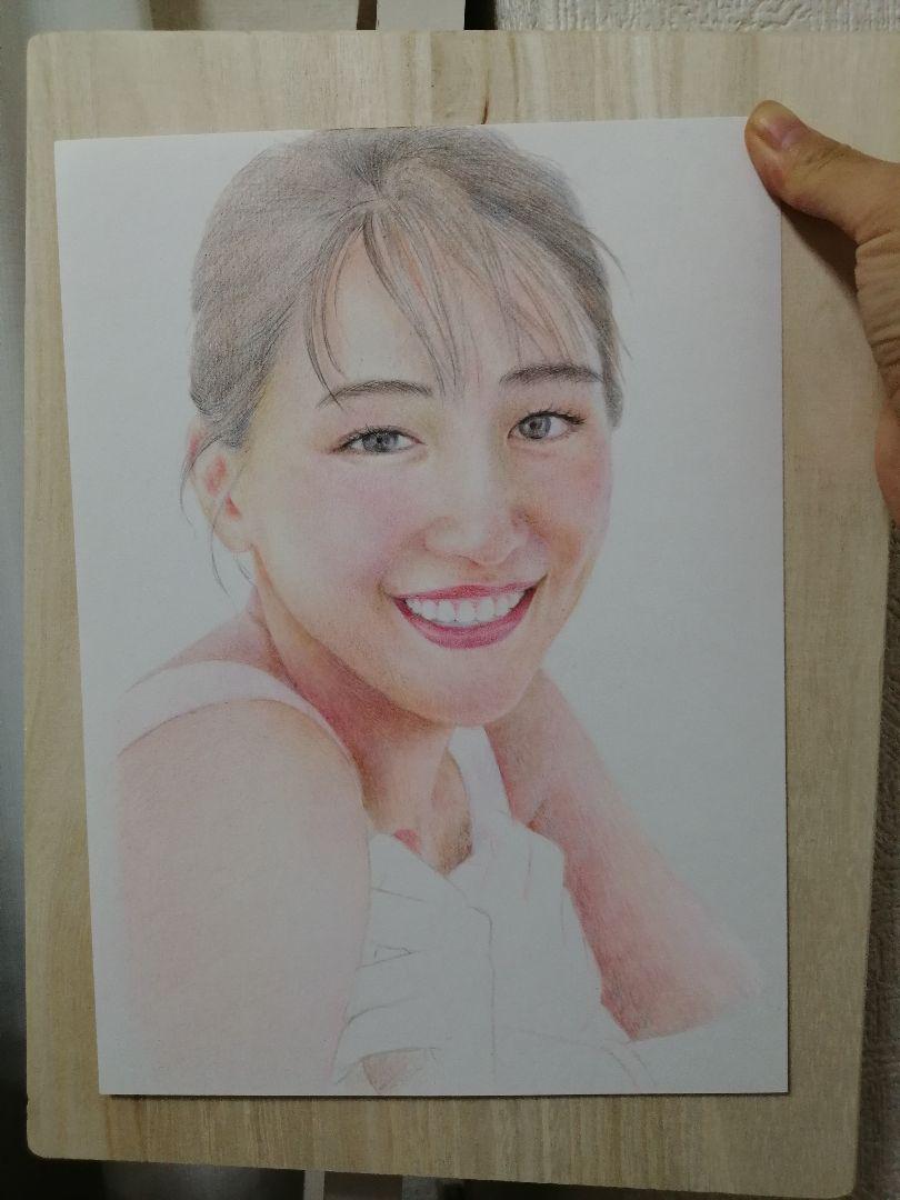 色鉛筆絵　人物像 色鉛筆画・作例