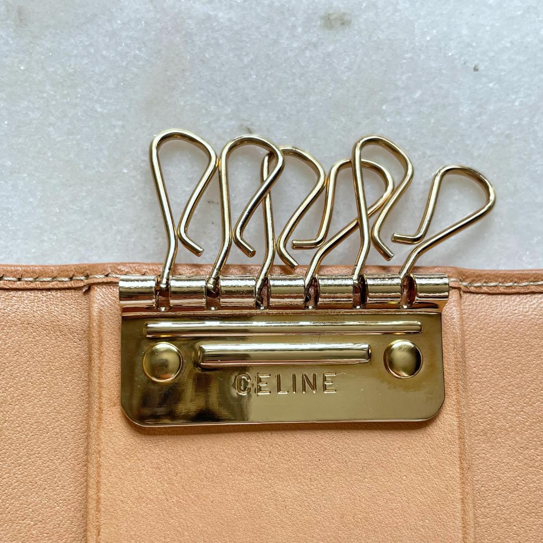【未使用保管品】CELINE セリーヌ 6連キーケース マカダム トリオンフ 2326☆CELINE セリーヌ トリオンフ マカダム キーケース