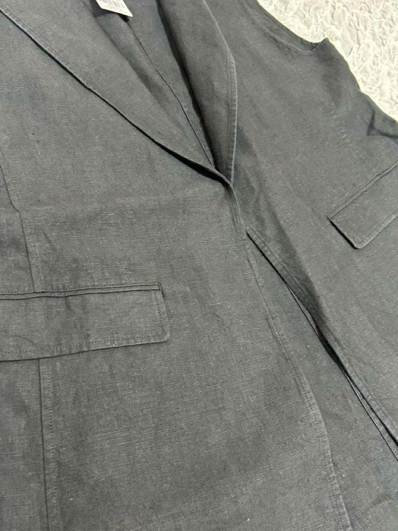 23区　麻100% ロングジレサイズ38 ブラック　新品タグ付き定価33000円