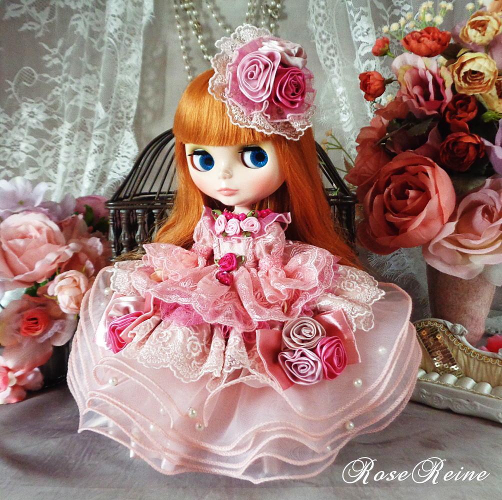 ロリータロマンス 麗しのパール付きミルフィーユチュールのフリルドレス