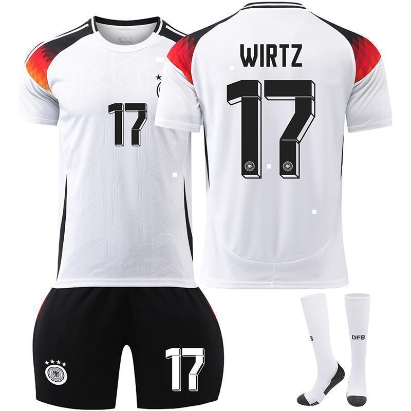 新品フロリアン・ヴィルツ #17 ドイツ代表ユニフォーム サッカー ジャージ メンズドイツフロリアン・ヴィルツ#17白ホームシャツ24-26