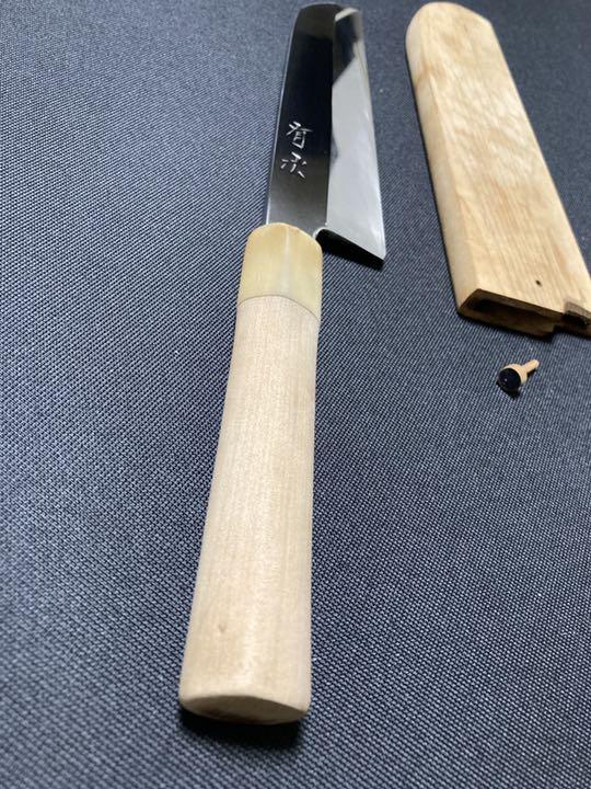 鎌形薄刃本焼き包丁 京都 有次