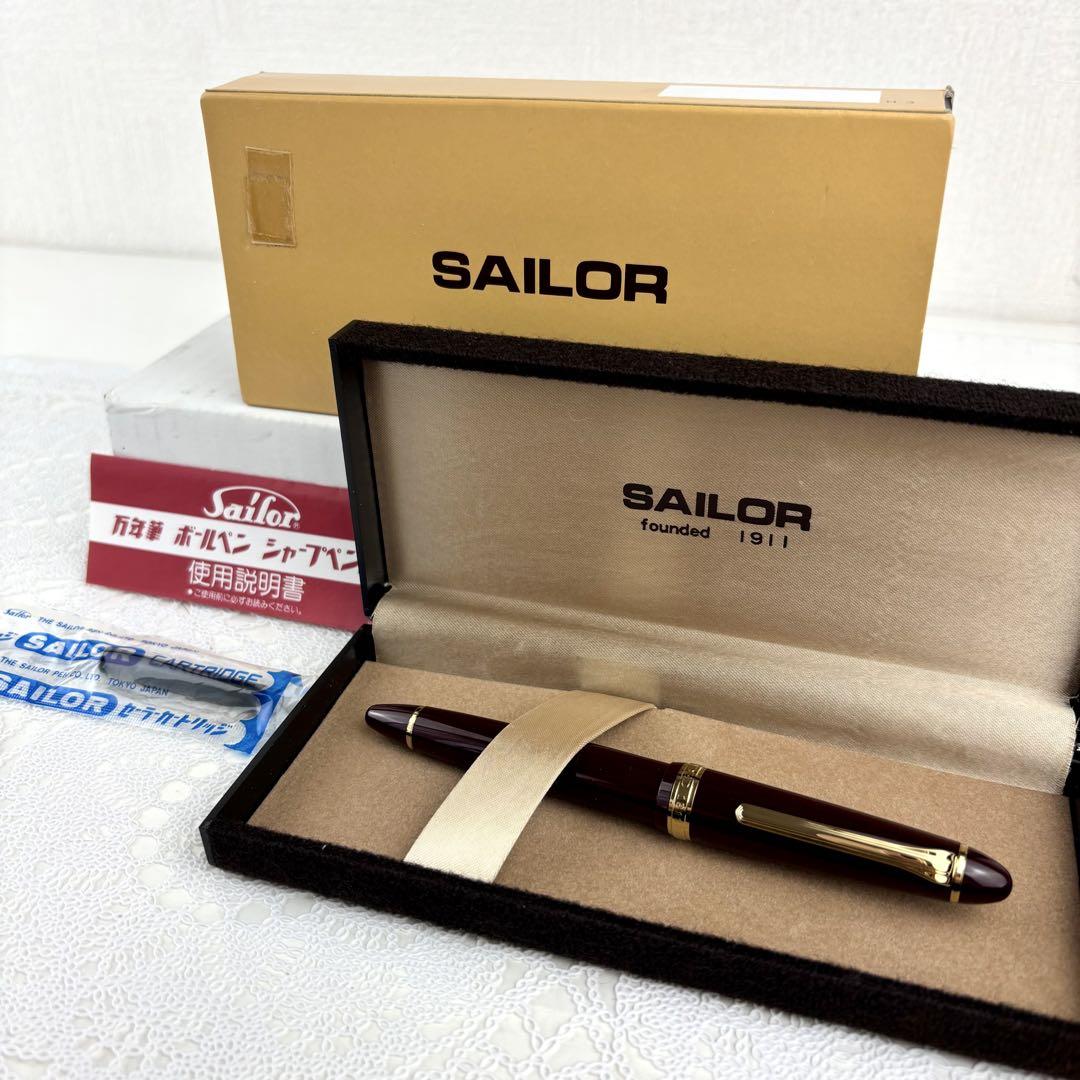 【美品】SAILOR founded 1911 ペン先 14K ボルドー