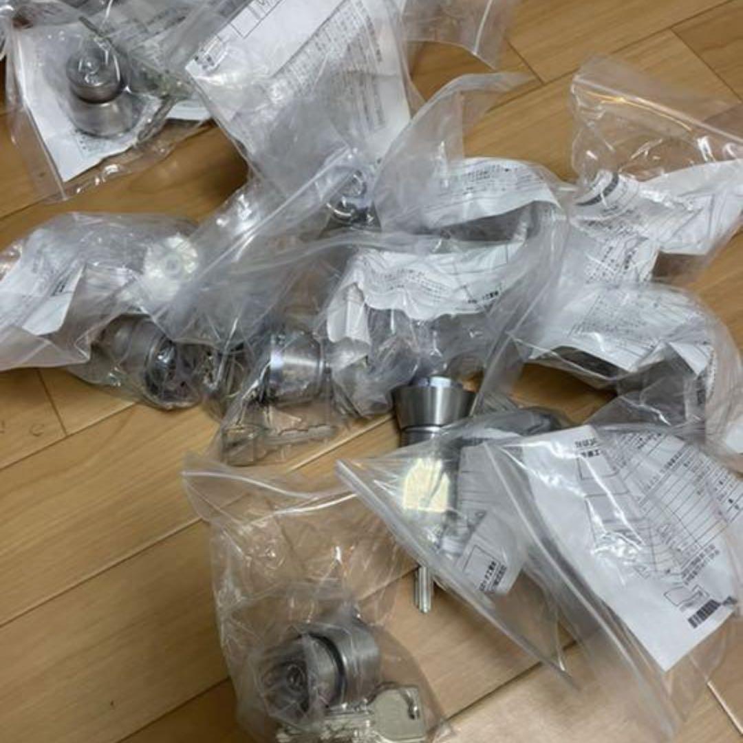 MIWAロック　LA錠　シリンダーと鍵3本　10セット