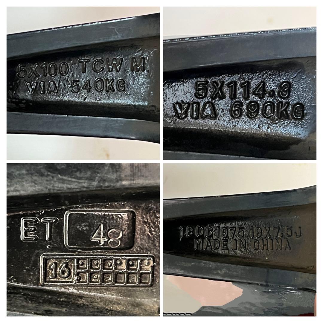 19インチタイヤホイールセットやや傷や汚れあり