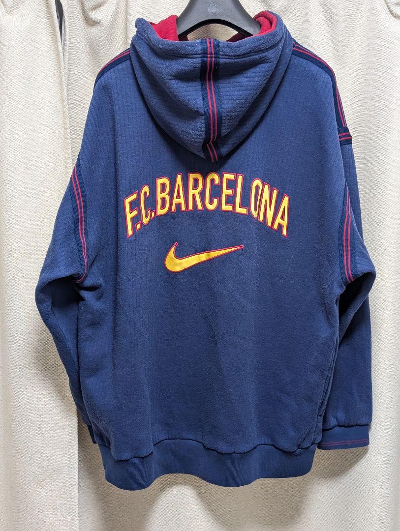 NIKE × F.C.バルセロナ　1/3ジップパーカー　L