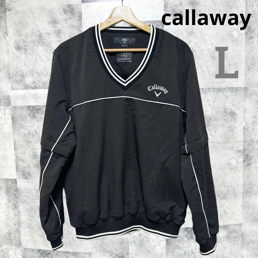 Callaway メンズ 長袖 半袖 ナイロンジャケット L 黒 キャロウェイ