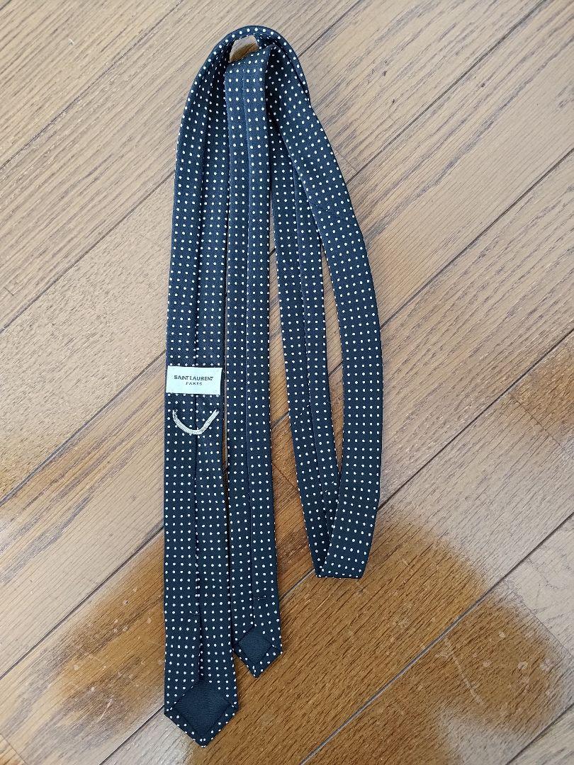 SAINT LAURENT サンローラン ネクタイ ドット ナロータイ