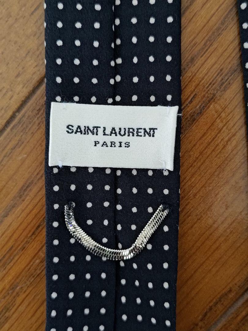 SAINT LAURENT サンローラン ネクタイ ドット ナロータイ