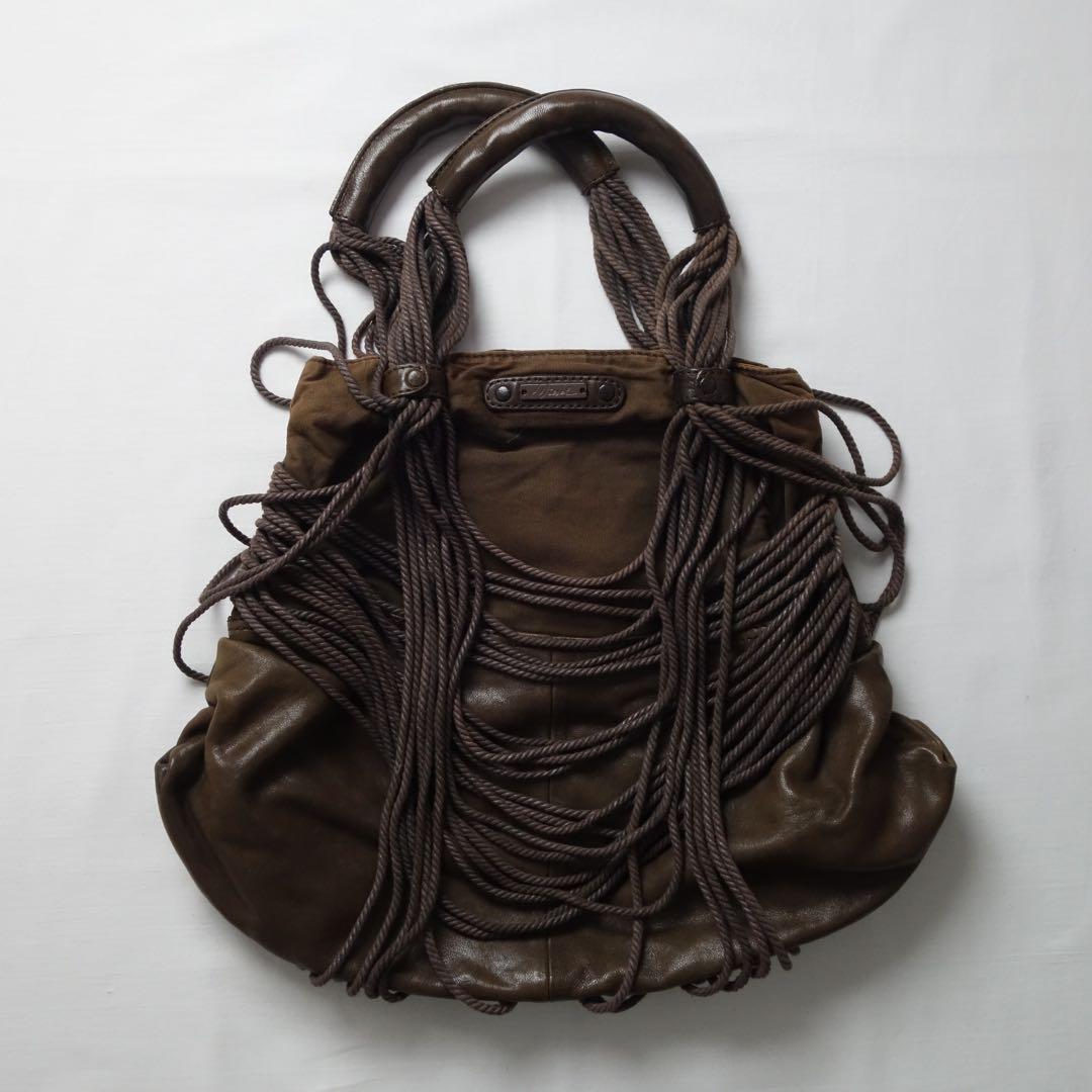 DIESEL Rope Leather Shouder Bag Fringe