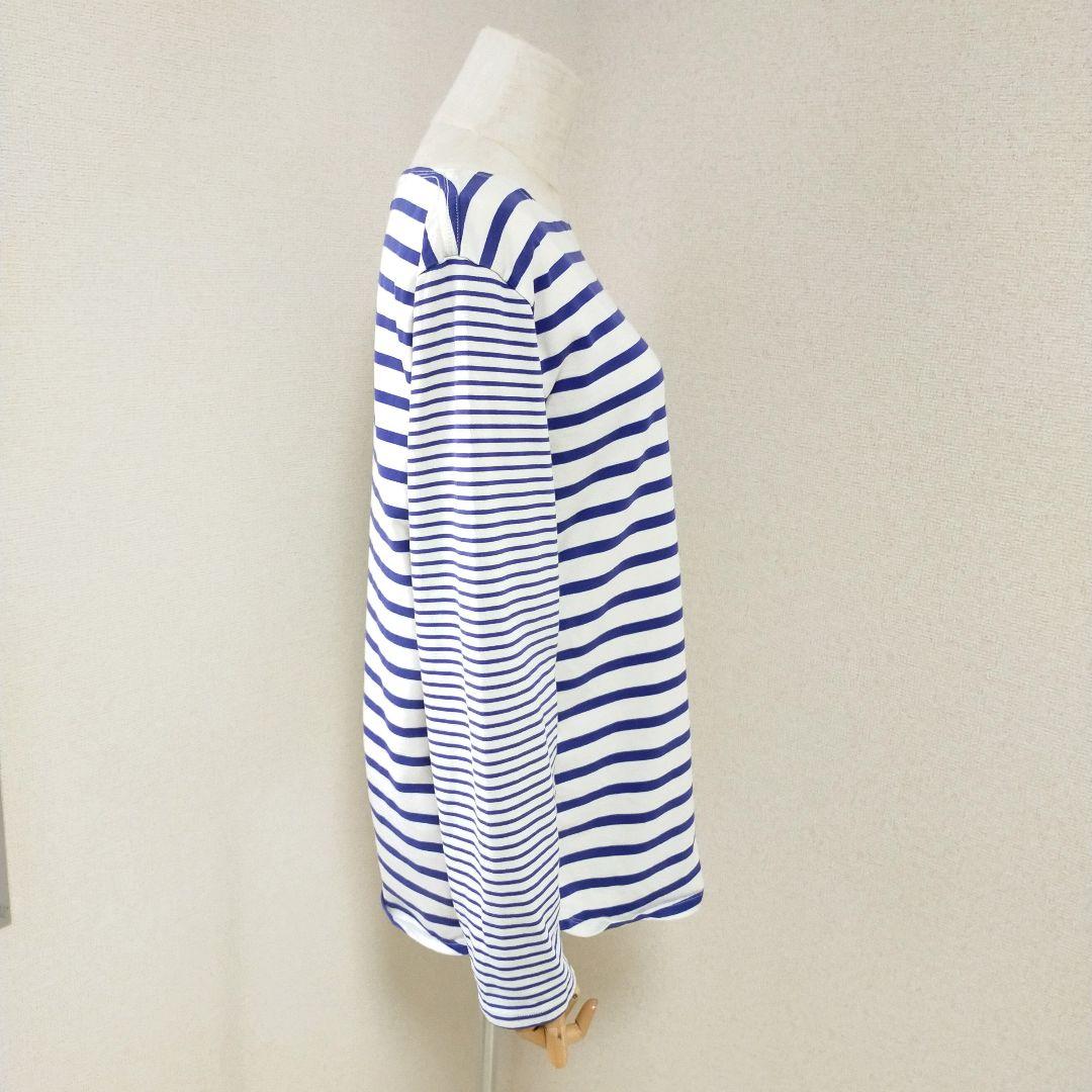 ノンネイティブ 美品 クルーネック長袖Tシャツ カットソー ボーダー 胸ポケット